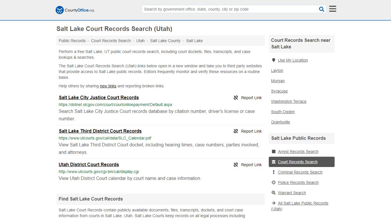 Court Records Search - Salt Lake, UT (Adoptions, Criminal, Child ...